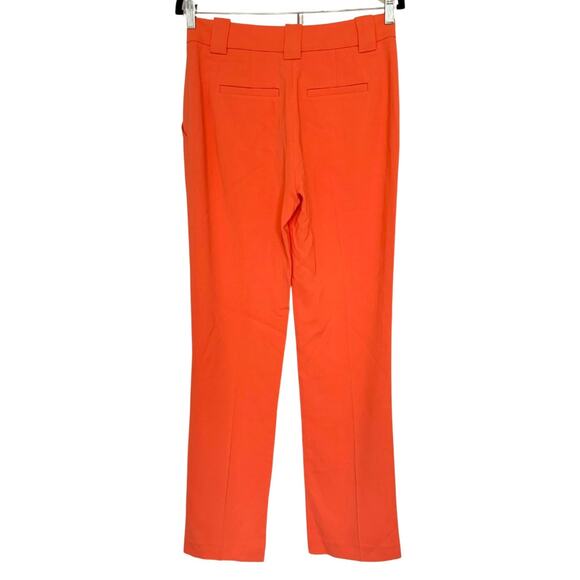 A.L.C. Kennedy Trouser Pants Clementine Orange Straight Leg Slacks NEW Size 2 - Picture 3 of 7